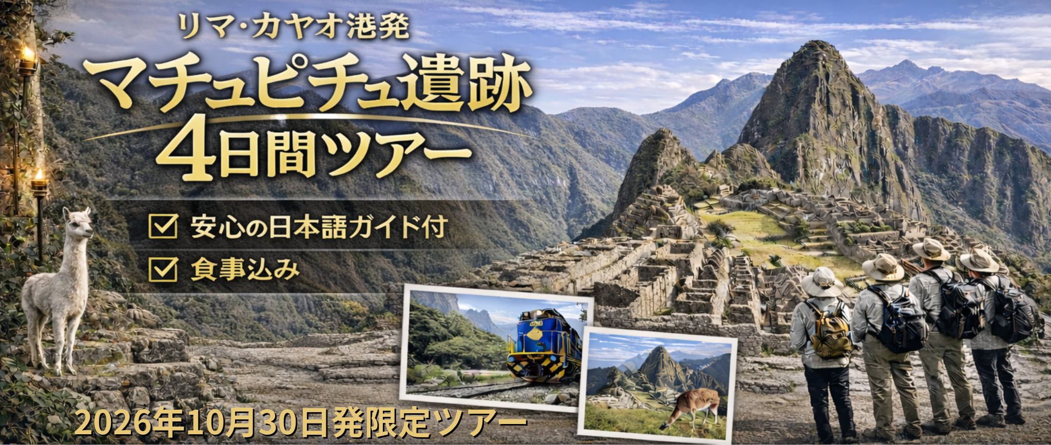 リマ:カヤオ港発着マチュピチュ堪能４日間ツアー